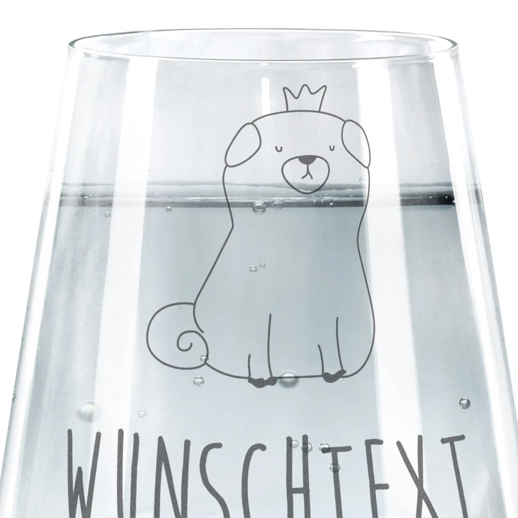 Personalized Drinking Glass pug Crown dog, mutt, hound, woof, dog mama, dog breed, love dogs, love for dogs, dog decorative items, bag with dog print, funny gifts for dog owners, what do you give a dog lover, Christmas gifts for dogs, gifts for dogs, dog sayings, house rules, dog owners. Saying, Pug, allergic, funny, childless