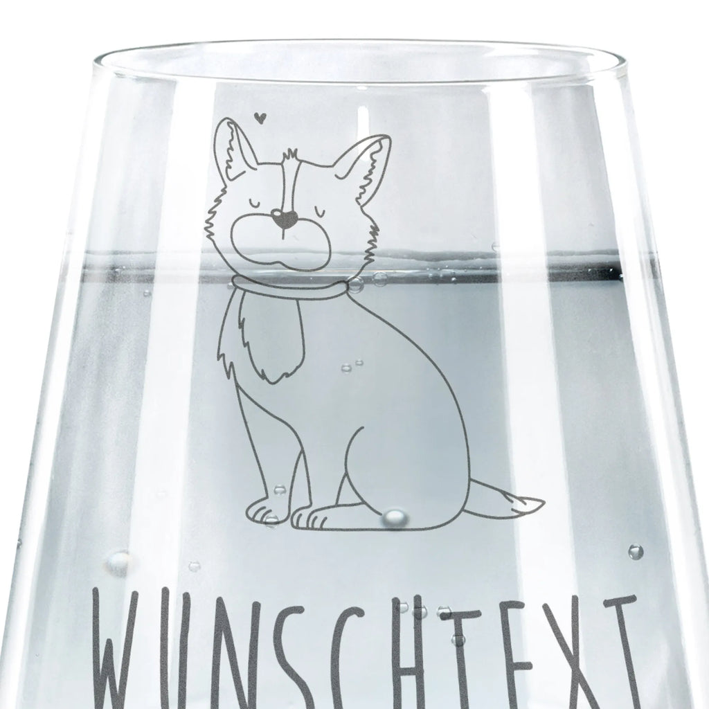 Spersonalizowana szklanka do picia Pies szczęście Pies, motyw psa, zwierzę domowe, rasa psa, miłośnik zwierząt, właściciel psa, powiedzenia
