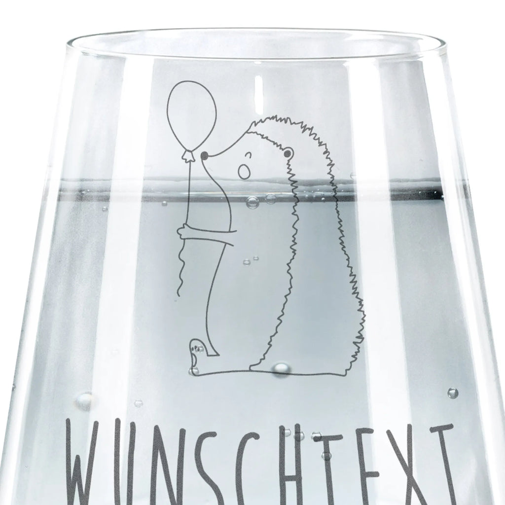 Personalized Drinking Glass Hedgehog balloon small animals, cute, funny, cute animal motives, hand drawn, small world, funny sayings, good mood, happy, gifts, gift ideas, special gifts, animal lover, card, hedgehog, Birthday Child, Happy Birthday, Birthday, Balloon