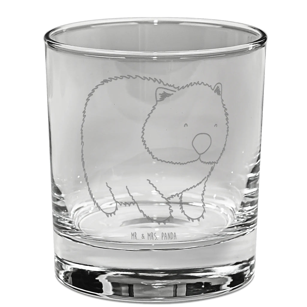 Whiskey Glass Wombat small animals, cute, funny, cute animal motives, hand drawn, small world, funny sayings, good mood, happy, gifts, gift ideas, special gifts, animal lover, card, Australia, Wombat, life is beautiful, motivation, saying