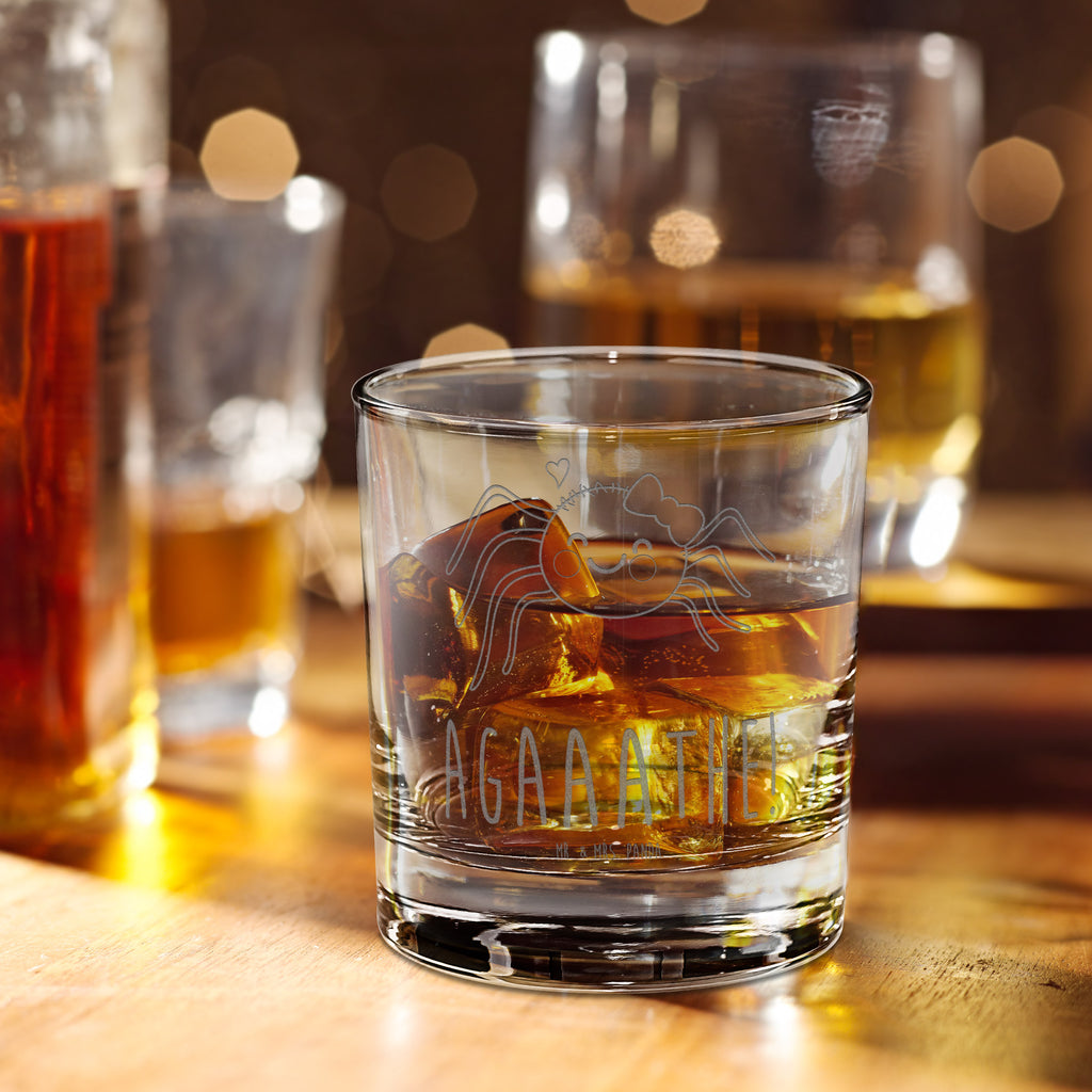Whiskey Glas Spinne Agathe Freude Whiskeylgas, Whiskey Glas, Whiskey Glas mit Gravur, Whiskeyglas mit Spruch, Whiskey Glas mit Sprüchen, Spinne Agathe, Spinne, Agathe, Videos, Merchandise, Viral, Viraler Hit, Trend, Beliebte Spinne