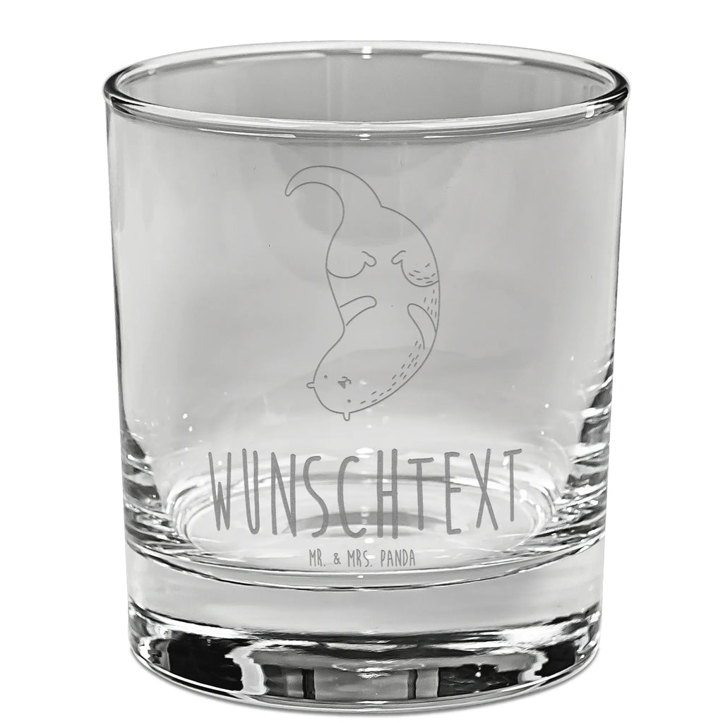 Personalisiertes Whiskey Glas Otter Kopfüber Whiskeyglas mit Spruch, Whiskey Glas mit Gravur, Whiskeylgas, Whiskey Glas mit Sprüchen, Whiskey Glas, Otter, Fischotter, Seeotter, Otter Seeotter See Otter