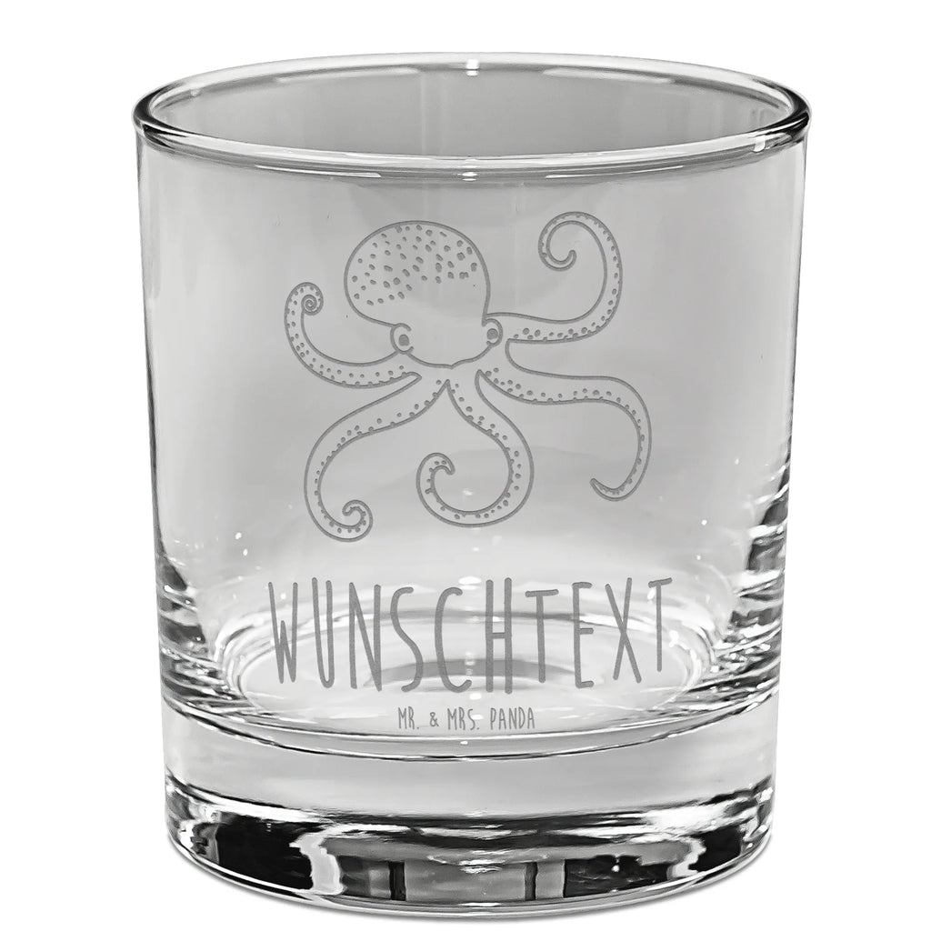 Personalized Whiskey Glass Squid small animals, cute, funny, cute animal motives, hand drawn, small world, funny sayings, good mood, happy, gifts, gift ideas, special gifts, animal lover, card, sea, water, sea animal, squid, arms, octopus, ocean
