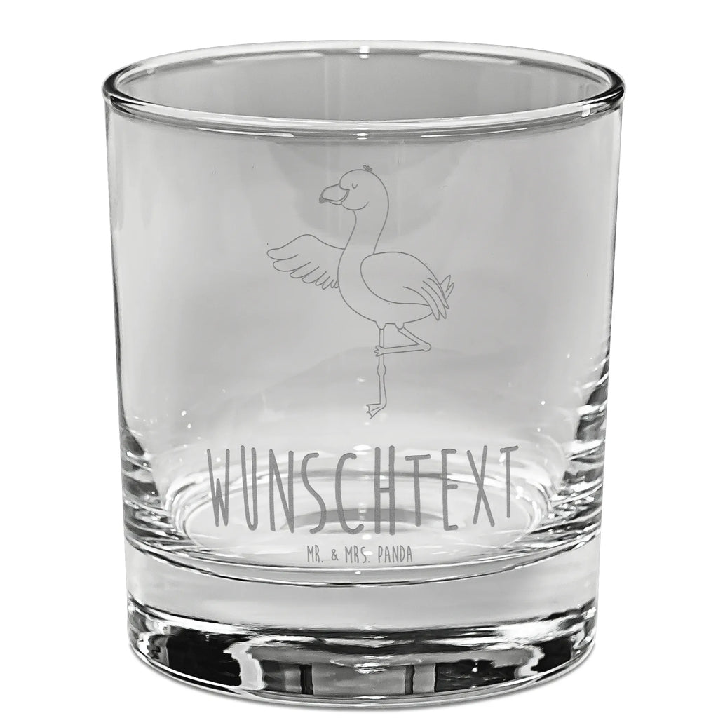 Personalisiertes Whiskey Glas Flamingo Yoga Whiskeyglas mit Spruch, Whiskey Glas, Whiskeylgas, Whiskey Glas mit Gravur, Whiskey Glas mit Sprüchen, Flamingo, Yoga-Übung, Namaste, Yoga, Tiefenentspannung, Ärger, Achtsamkeit, Vogel, Entspannung, Aufregen