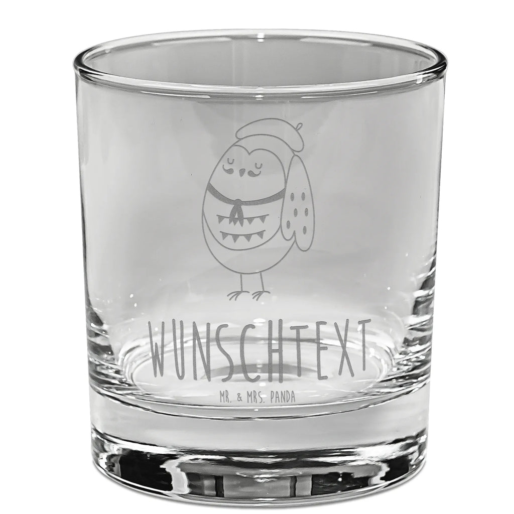 Personalisiertes Whiskey Glas Eule Frankreich Whiskey Glas mit Gravur, Whiskeyglas mit Spruch, Whiskey Glas mit Sprüchen, Whiskey Glas, Whiskeylgas, Eule, Eule Deko, Spruch schön, Spruch Französisch, das Leben ist schön, La vie est belle, Frankreich, hibou, Eulen, Owl