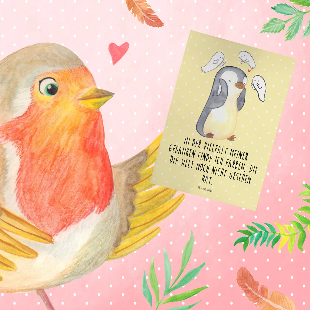 Grußkarte Pinguin Schizophrenie Einladungskarte, Klappkarte, Geburtstagskarte, Ansichtskarten, Karte, Grußkarte, Glückwunschkarte, Hochzeitskarte, Psychose, Pinguin, schizophrene Psychose, Gefühlswelt, Schizophrenie, mentale Gesundheit, psychische Erkrankung