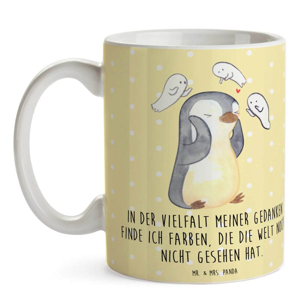 Tasse Pinguin Schizophrenie Tasse mit Motiven, Tasse mit Zitaten, Teetasse, Tasse, Keramiktasse, Geschenktasse, Bürotasse, Porzellantasse, Kaffeetasse, Psychose, Pinguin, mentale Gesundheit, psychische Erkrankung, Gefühlswelt, schizophrene Psychose, Schizophrenie