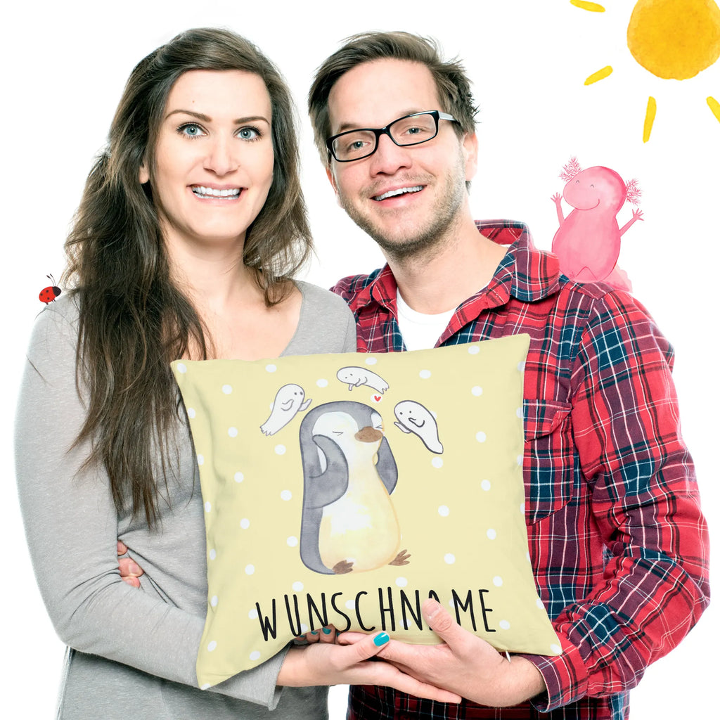 Personalised cushion Penguin Schizophrenia Name, Kissen, Kopfkissen, Wunschname, personalisiert, bedrucken, schizophrene Psychose, Psychose, Schizophrenie, Gefühlswelt, Pinguin, mentale Gesundheit, psychische Erkrankung