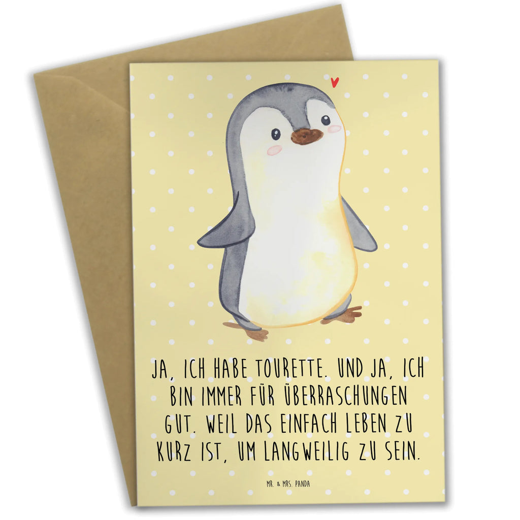 Greetings card Penguin Tourette wedding card, folding card, birthday card, greeting card, invitation card