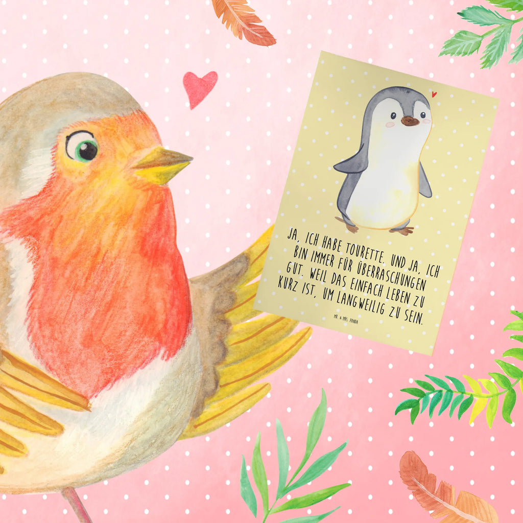 Greetings card Penguin Tourette wedding card, folding card, birthday card, greeting card, invitation card