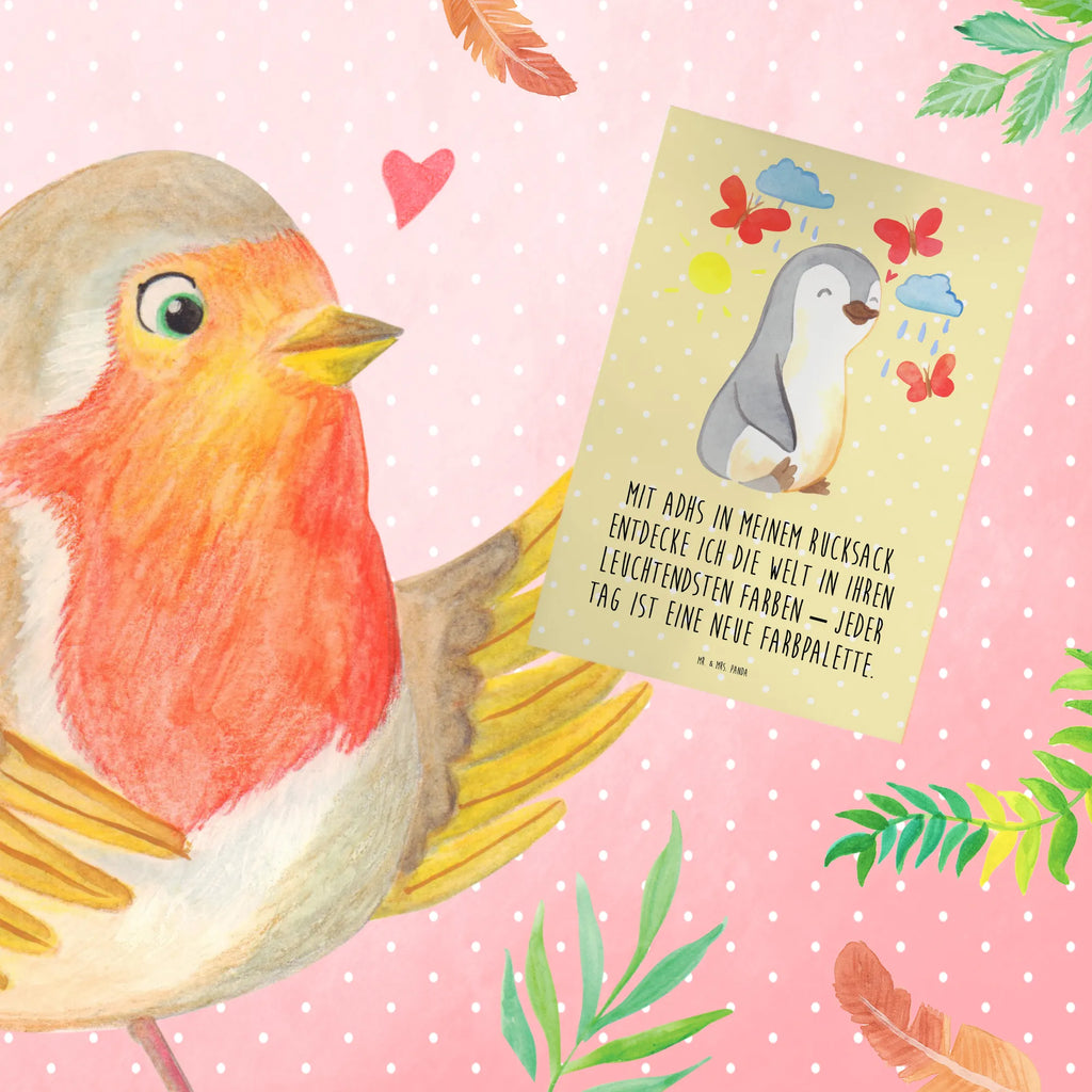 Greetings card penguin ADHD Geburtstagskarte, Einladungskarte, Karte, Grußkarte, Klappkarte, Glückwunschkarte, Hochzeitskarte, Ansichtskarten, Verhaltensstörung, ADHS, Aufmerksamkeitsdefizitsyndrom, Hyperaktivitätsstörung, Pinguin