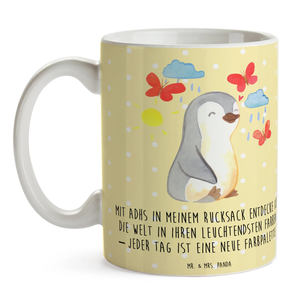 Tasse Pinguin ADHS Keramiktasse, Tasse, Kaffeetasse, Tasse mit Zitaten, Tasse mit Motiven, Geschenktasse, Teetasse, Bürotasse, Porzellantasse, Aufmerksamkeitsdefizitsyndrom, Verhaltensstörung, ADHS, Pinguin, Hyperaktivitätsstörung