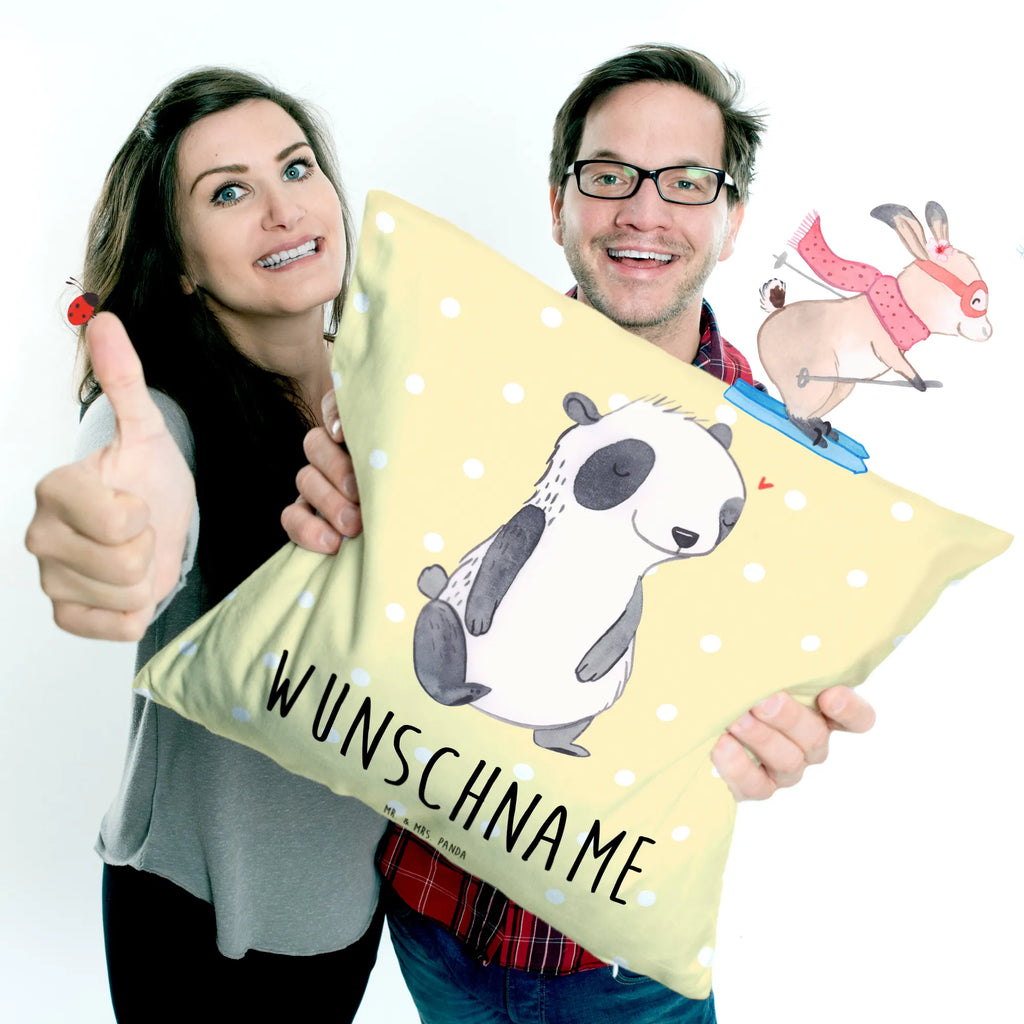 Personalised cushion Panda muscle atrophy Name, Wunschname, Kissen, Kopfkissen, personalisiert, bedrucken, Atrophie, SMA, Muskelatrophie, Panda, Muskelschwund, Spinale Muskelatrohie