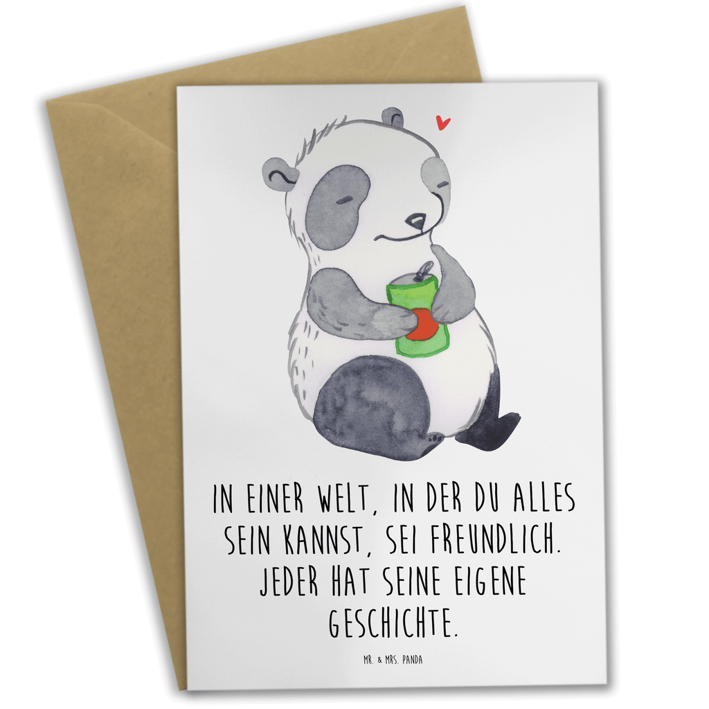 Grußkarte Panda Depression Grußkarte, Klappkarte, Einladungskarte, Glückwunschkarte, Hochzeitskarte, Geburtstagskarte, Karte, Depression, affektiven Störung, depressiv, Panda, Stimmungstief, Antriebslosigkeit
