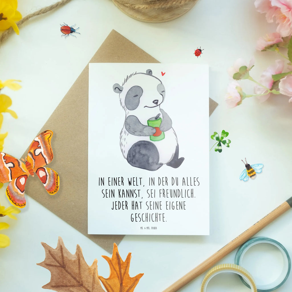 Greetings card Panda Depression greeting card, birthday card, folding card, wedding card, invitation card
