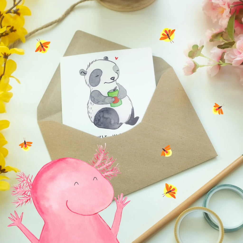 Greetings card Panda Depression greeting card, birthday card, folding card, wedding card, invitation card