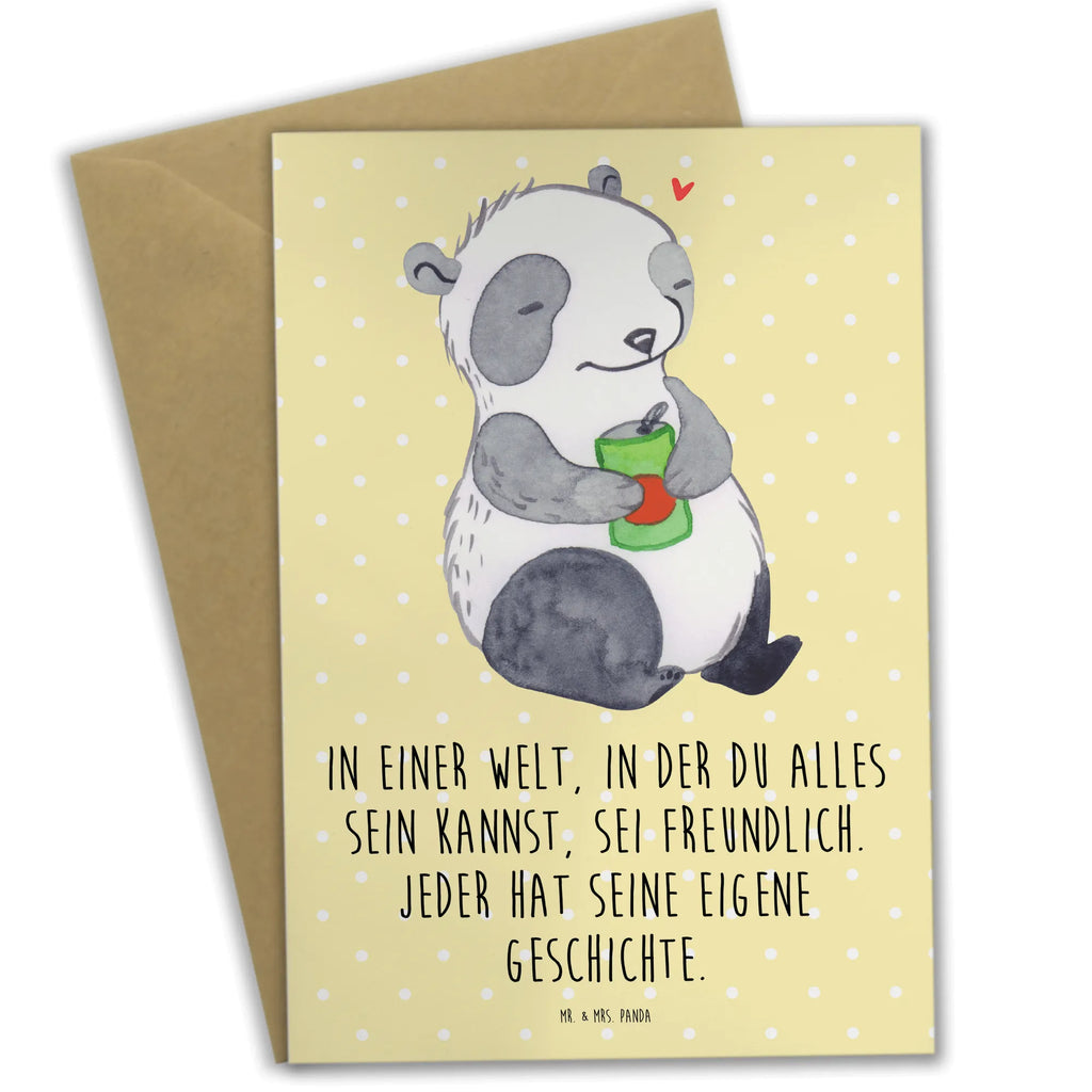 Greetings card Panda Depression greeting card, birthday card, folding card, wedding card, invitation card