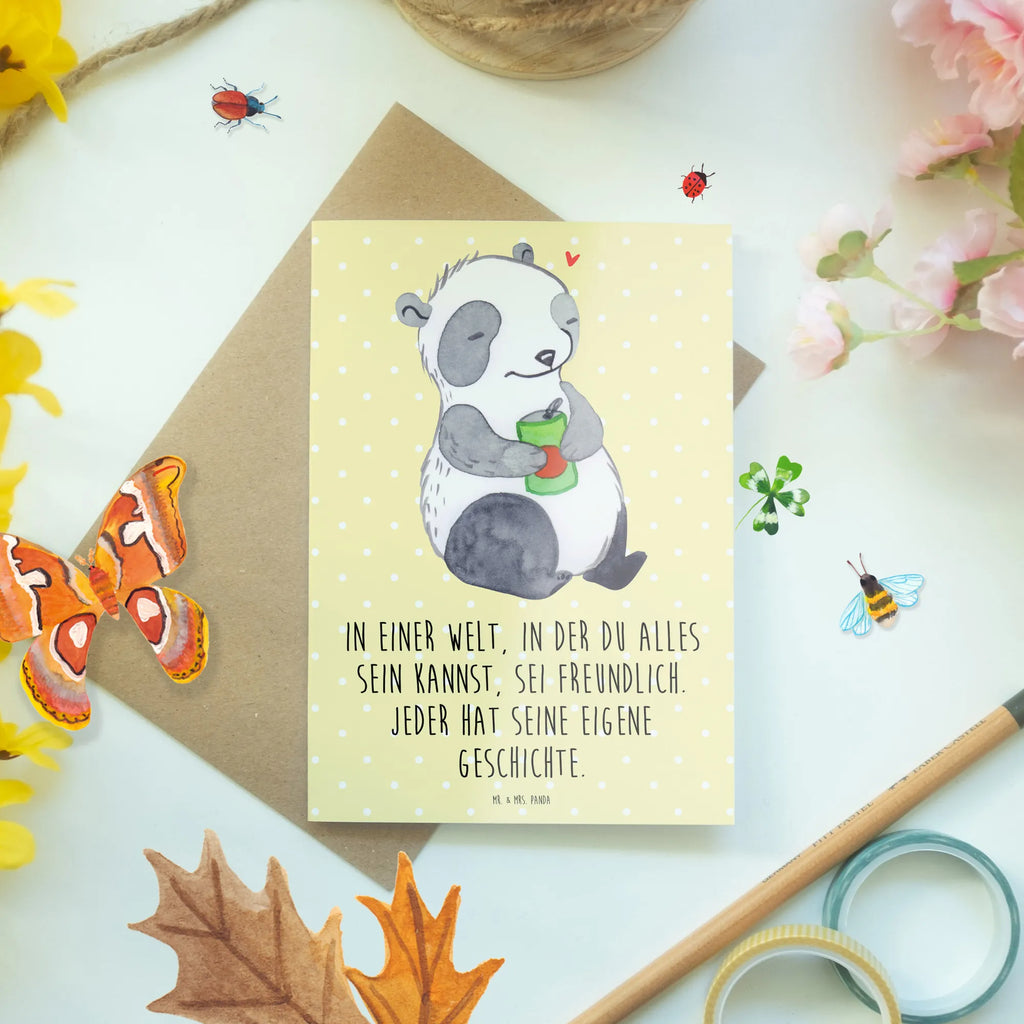 Greetings card Panda Depression greeting card, birthday card, folding card, wedding card, invitation card