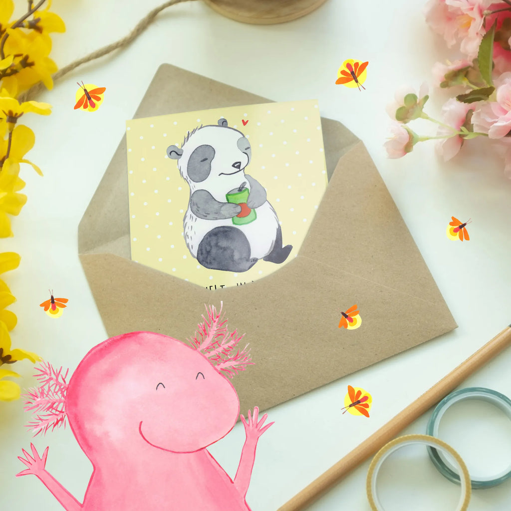 Greetings card Panda Depression greeting card, birthday card, folding card, wedding card, invitation card