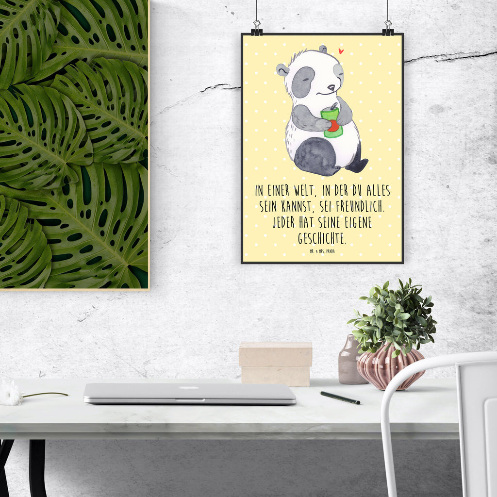 Plakat panda Depresja Designposter, Mr. & Mrs. Panda Poster, Küchenposter, Wanddeko, Wanddekoration, Raumdekoration, Kinderposter, Handgemaltes Poster, Bild, Wanddeko Bild, Poster, Kunstdruck, Posterdruck, Wandposter, depressiv, affektiven Störung, Panda, Stimmungstief, Antriebslosigkeit, Depression