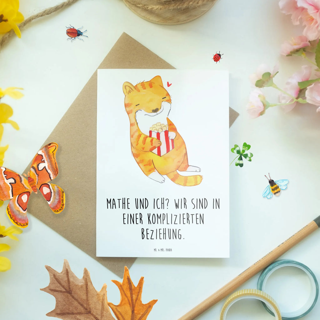 Kartka okolicznościowa Kot dyskalkulia Karte, Klappkarte, Einladungskarte, Ansichtskarten, Hochzeitskarte, Geburtstagskarte, Glückwunschkarte, Grußkarte, Katze, Rechenstörung, Rechenschwäche, Dyskalkulie