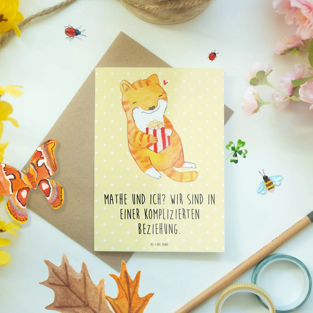 Kartka okolicznościowa Kot dyskalkulia Karte, Klappkarte, Einladungskarte, Ansichtskarten, Hochzeitskarte, Geburtstagskarte, Glückwunschkarte, Grußkarte, Katze, Rechenstörung, Rechenschwäche, Dyskalkulie