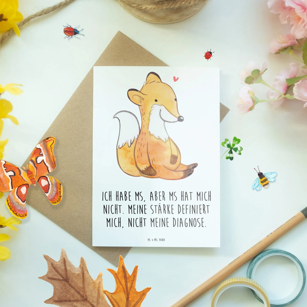 Greetings card Fox Multiple sclerosis invitation card, birthday card, greeting card, folding card, wedding card