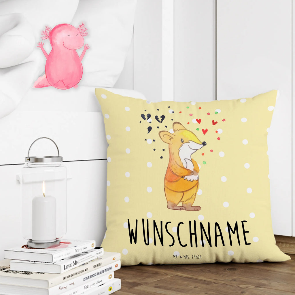 Personalised cushion Fox Borderline bedrucken, Kopfkissen, Kissen, personalisiert, Wunschname, Name, BPS, Borderline, Fuchs, Borderline-Persönlichkeitsstörung