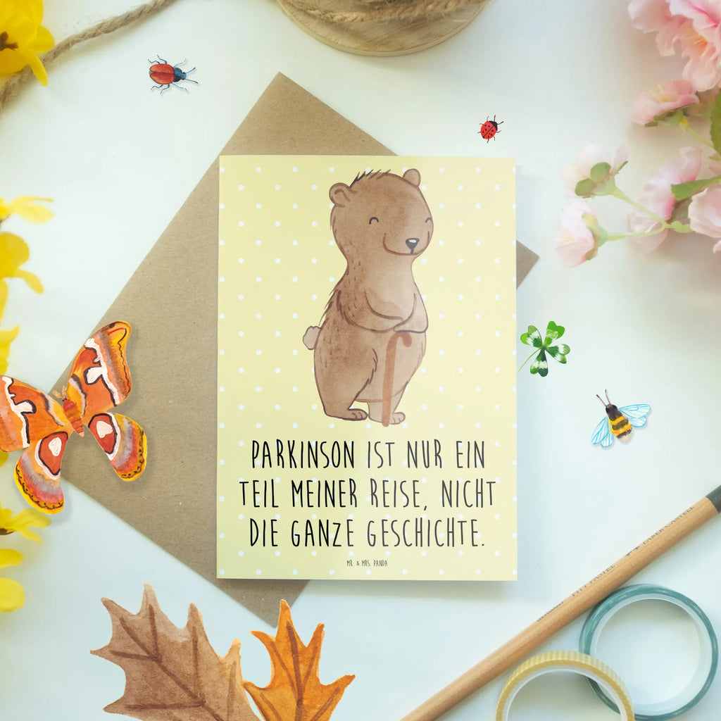 Kartka okolicznościowa niedźwiedź choroba Parkinsona Hochzeitskarte, Geburtstagskarte, Grußkarte, Karte, Einladungskarte, Ansichtskarten, Glückwunschkarte, Klappkarte, neurodegenerative Erkrankung, Bär, Morbus Parkinson, Parkinson