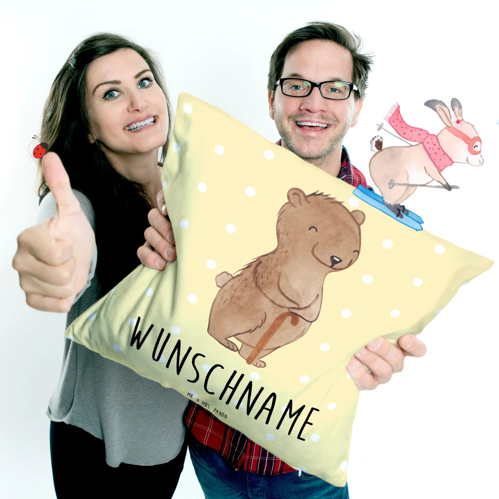 Personalised cushion Bear Parkinson Name, Wunschname, bedrucken, Kissen, Kopfkissen, personalisiert, neurodegenerative Erkrankung, Bär, Morbus Parkinson, Parkinson