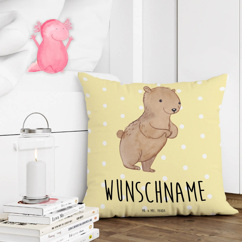 Personalised cushion Bear spasticity bedrucken, Name, personalisiert, Wunschname, Kopfkissen, Kissen, Spastizität, Spasmus, Bär, Spastik