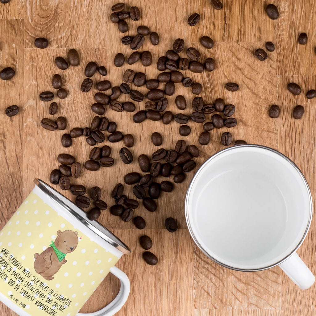 Kempingowy kubek emaliowany Niedźwiedź dysmelia Emaille Becher, emaillebecher, Teebecher, becher emaille, Reisebecher, reisetasse, blechbecher, Blechtasse, Becher, Metalltasse, wandertasse, Trinkbecher, Campingtasse, Pott, Tasse Emaille, Tasse, Kaffeetasse, Emailletasse, Emaille Tasse, Campingbecher, Teetasse, metallbecher, Kaffeebecher, wanderbecher, Bär, Dysmelie