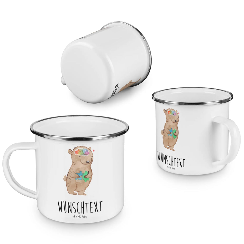 Spersonalizowany kubek emaliowany niedźwiedź Autyzm Campinggeschirr personalsisert, tassen bedrucken, Namenstasse, tasse bedrucken, Emaille Tasse personalisiert, Campingtasse personalisiert, tasse selbst gestalten, Emaille Tasse mit Namen, tasse mit namen, Campingtasse bedrucken, personalisierte tassen, personalisierte tasse, Bär, Autismus, Autismus-Spektrum-Störungen, Entwicklungsstörungen, ASS, Asperger Autismus