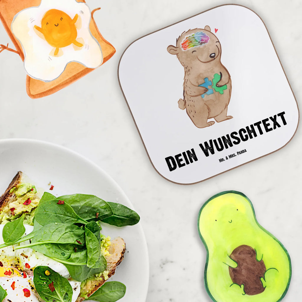 Spersonalizowana podkładka niedźwiedź Autyzm Personalisierte Untersetzer, Peronalisierte Untersetzer Gläser, Personalisiert Getränkeuntersetzer, Bedrucken, Personalisierte Glasuntersetzer, Untersetzer mit Namen, Namensaufdruck, Personalisieren, PErsonalisierte Bierdeckel, ASS, Bär, Autismus-Spektrum-Störungen, Autismus, Asperger Autismus, Entwicklungsstörungen