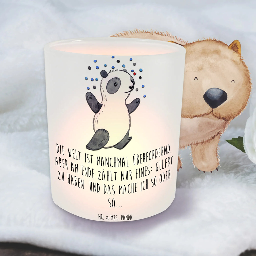 Lantern Panda Bipolar glass tealight, Wind light, tealight holder