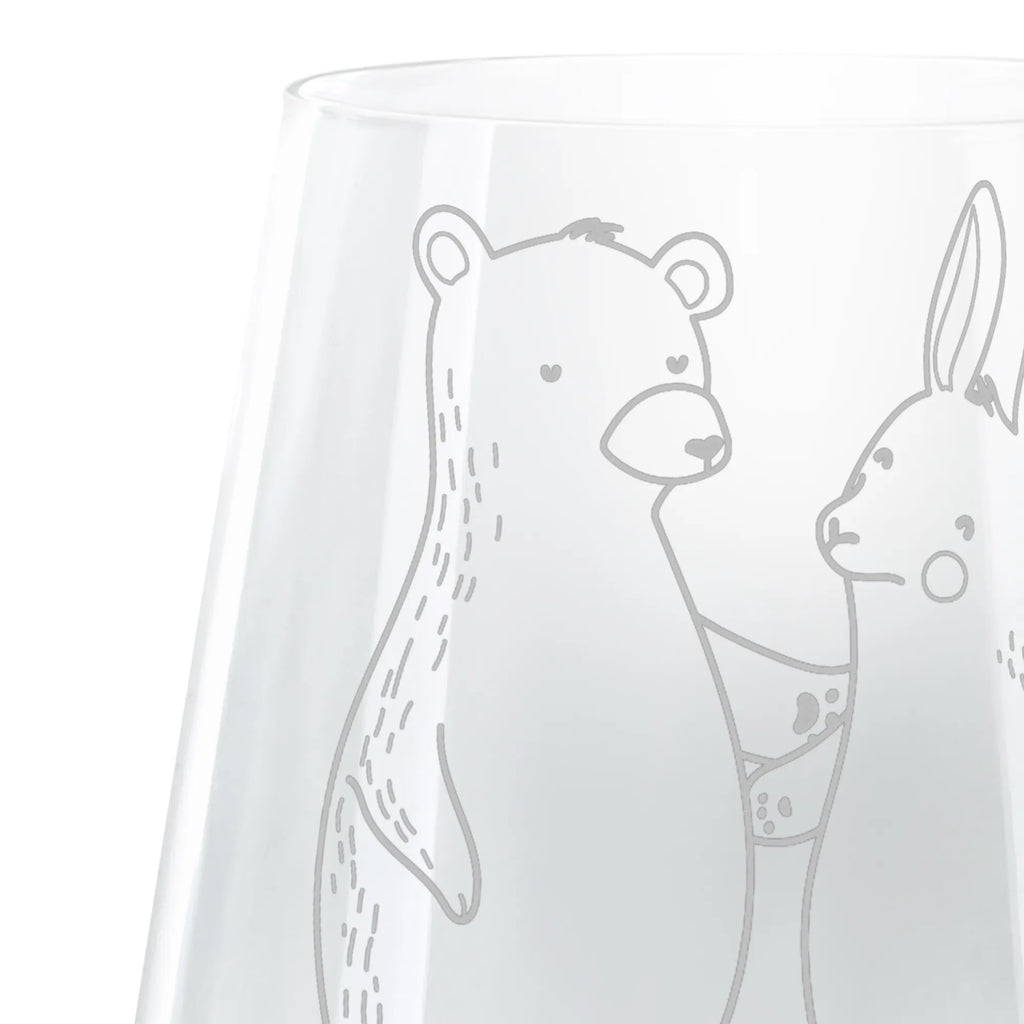 Szklanka koktajlowa Niedźwiedź i królik Przytulać Miłość, partner, przyjaciel, przyjaciółka, mąż, żona, wesele, zaręczyny, prośba o rękę, prezent miłosny, rocznica, dzień ślubu