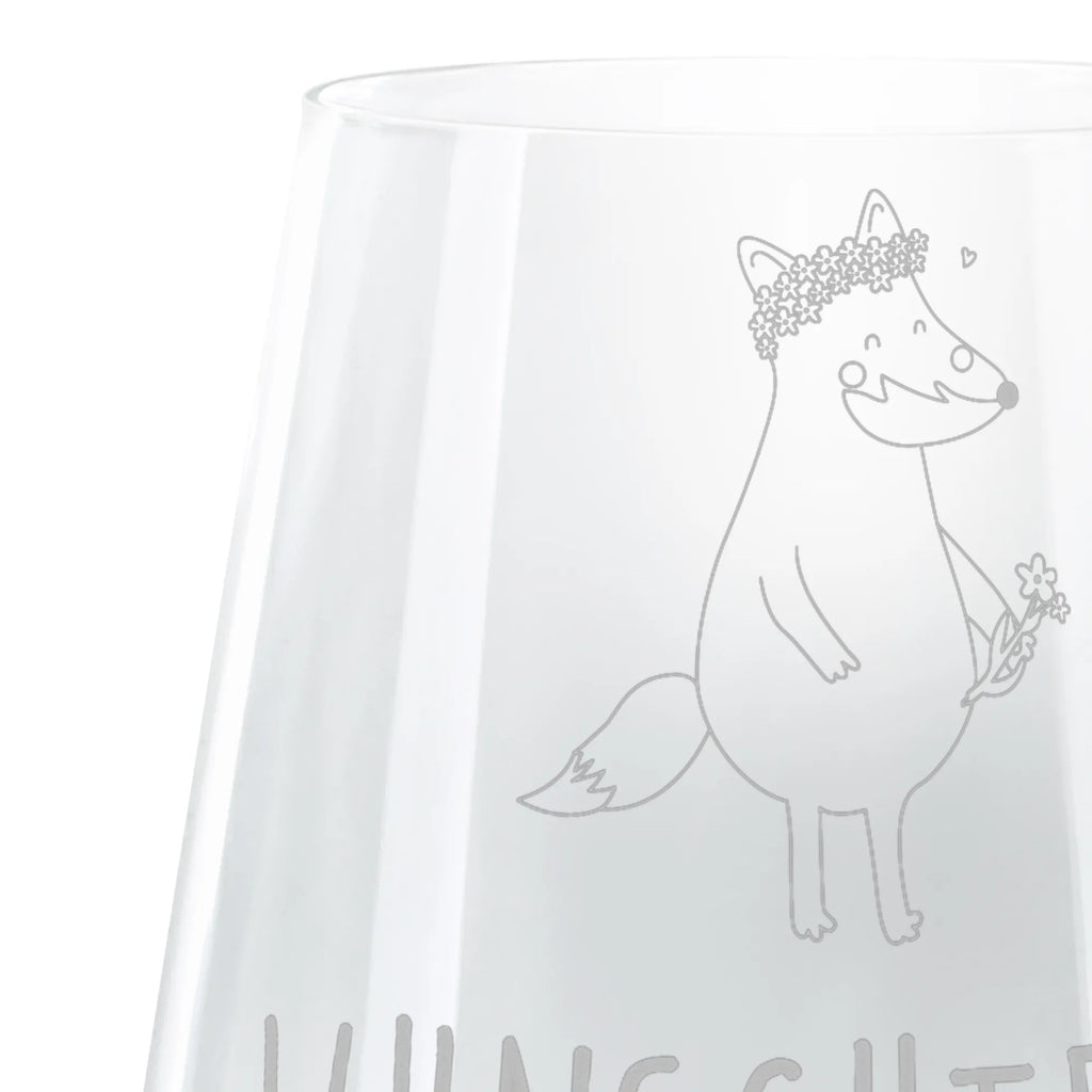 Personalizowany kieliszek koktajlowy lis Kwiaty Lis