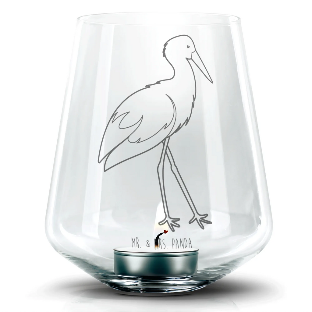 Engraved Wind Light Stork small animals, cute, funny, cute animal motives, hand drawn, small world, funny sayings, good mood, happy, gifts, gift ideas, special gifts, animal lover, card, baby, pregnancy, pregnant, baby bump, stork, mother, mothers, birth, becoming a mother