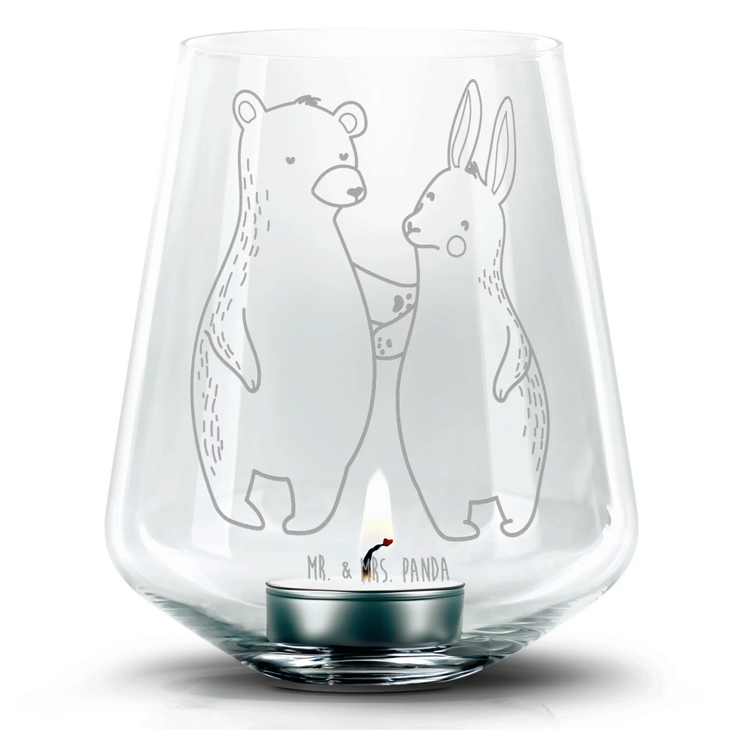 Lantern bear and rabbit Embrace glass tealight, Wind light, tealight holder, Love, Loving, Two, Together, Marriage, Engagement, Proposal of marriage, Love gift, gift for her, gift for him, anniversary gift, bear, friends, best friend, rabbit, best friends