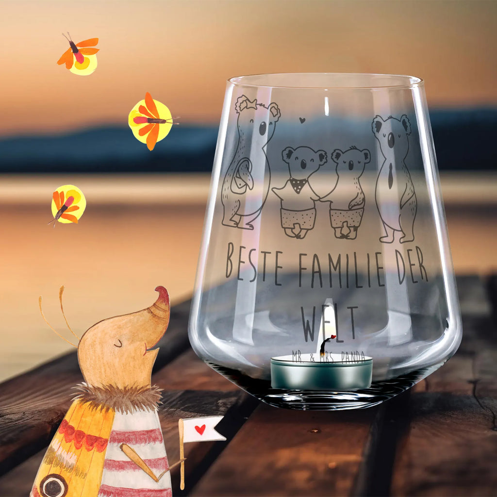 Gravur Teelicht Koala Familie zwei Teelicht, Windlicht aus Glas, Teelichthalter, Romatisches Windlicht, Gravur Windlicht, Familie, Vatertag, Muttertag, Bruder, Schwester, Mama, Papa, Oma, Opa, Lieblingsfamilie, Familienleben, beste Familie, Koalafamilie, Familienzeit, Koalabär, Koala