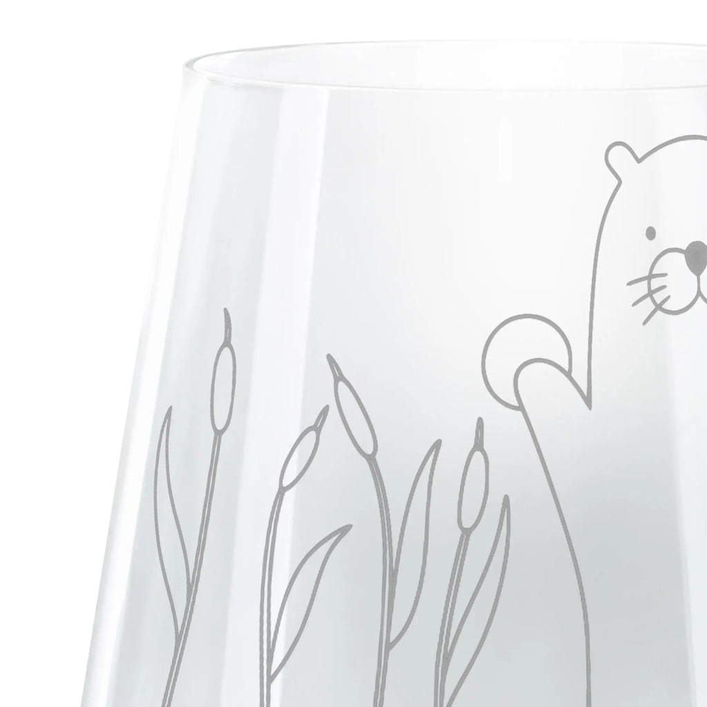 Gravur Teelicht Otter Stein Teelicht, Windlicht aus Glas, Romatisches Windlicht, Gravur Windlicht, Teelichthalter, Otter, Fischotter, Seeotter, Otter Seeotter See Otter