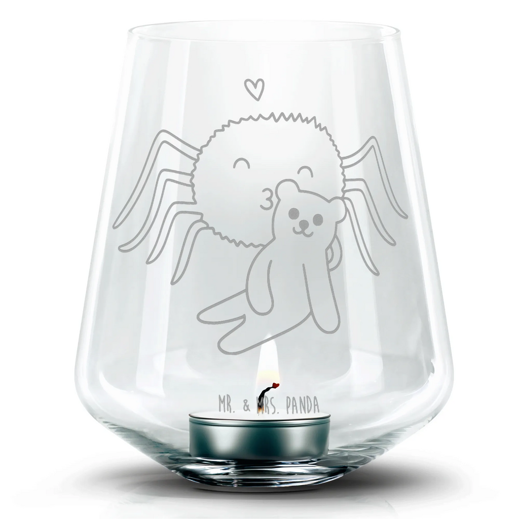 Graviertes Windlicht Spinne Agathe Teddy Romatisches Windlicht, Teelichthalter, Windlicht aus Glas, Teelicht, Gravur Windlicht, Spinne Agathe, Spinne, Agathe, Videos, Merchandise, Teddy, Dankeschön, Liebesgeschenk, Treue, Liebesbeweis, Verliebt, Miteinander, Freundschaft