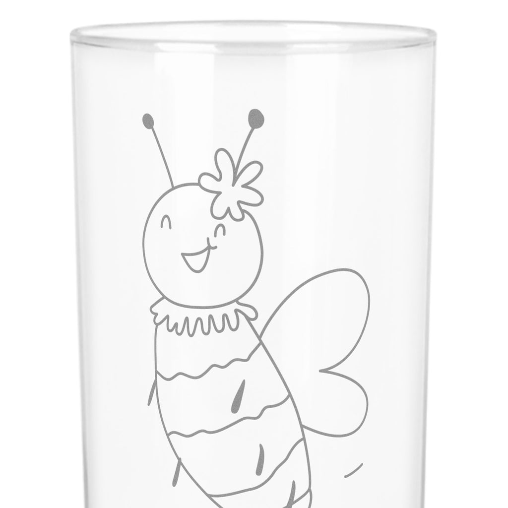 Wasserglas Biene Blume Wasserglas, Glas, Trinkglas, Wasserglas mit Gravur, Glas mit Gravur, Trinkglas mit Gravur, Biene, Wespe, Hummel