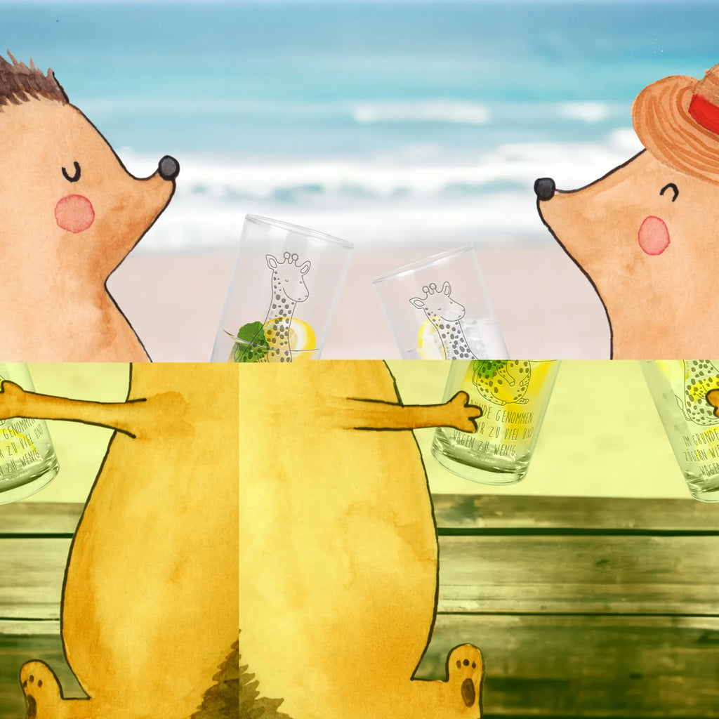 Szklanka na wodę żyrafa Zadowolony Afryka, dzikie zwierzęta