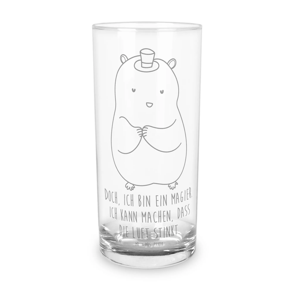 Water Glass hamster cap cute, cute animal motives, hand drawn, funny sayings, good mood, special gifts, animal lover, gift ideas, gifts, card, small animals, top hat, hat, wizard, dwarf hamster, magician