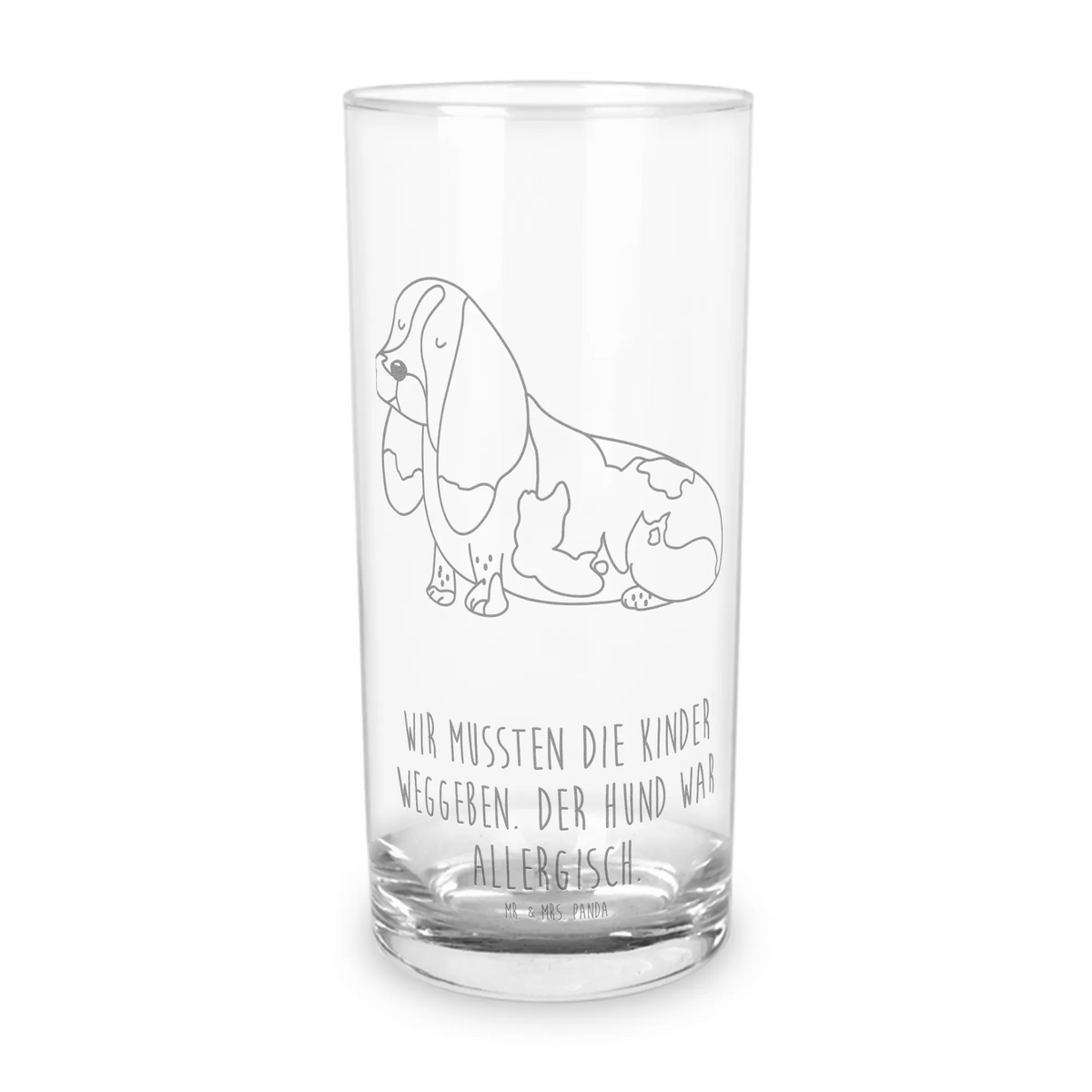 Szklanka na wodę pies Basset Hound Pies, rasa psa, właściciel psa, miłośnik zwierząt, motyw psa, zwierzę domowe, powiedzenia