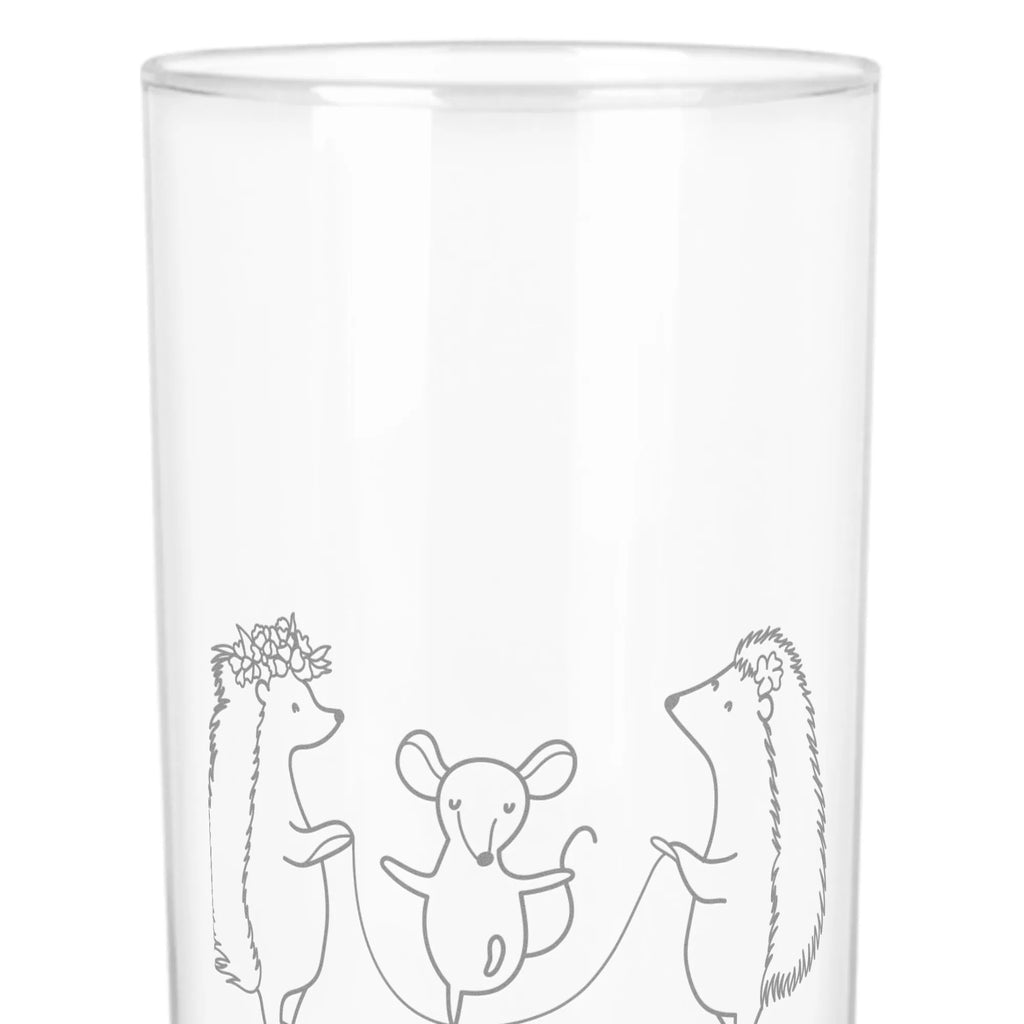 Szklanka na wodę jeż Skakanie na skakance Trinkbecher Glas, Wasserglas, Trinkglas, Wasserbecher, Tumbler, Glasbecher, Tiermotive, Gute Laune, Tiere, Lustige Sprüche, Kindergarten, Kinder, Igel, Seilspringen, Seilhüpfen, Maus