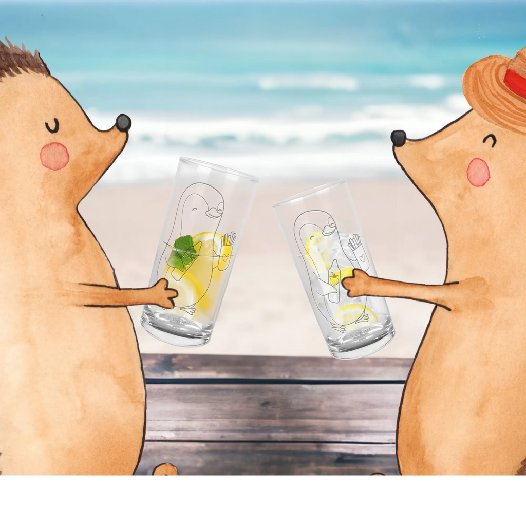 Szklanka na wodę pingwin frytki Miłość, partner, przyjaciel, przyjaciółka, mąż, żona, wesele, zaręczyny, prośba o rękę, prezent miłosny, rocznica, dzień ślubu