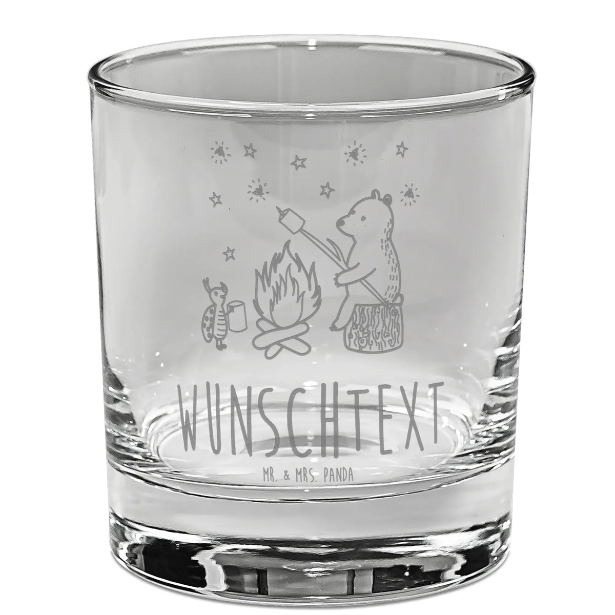 Personalized Gin Glass Bear & Ladybird campfire bear, teddy, teddy bear, cuddly toy, Campfire