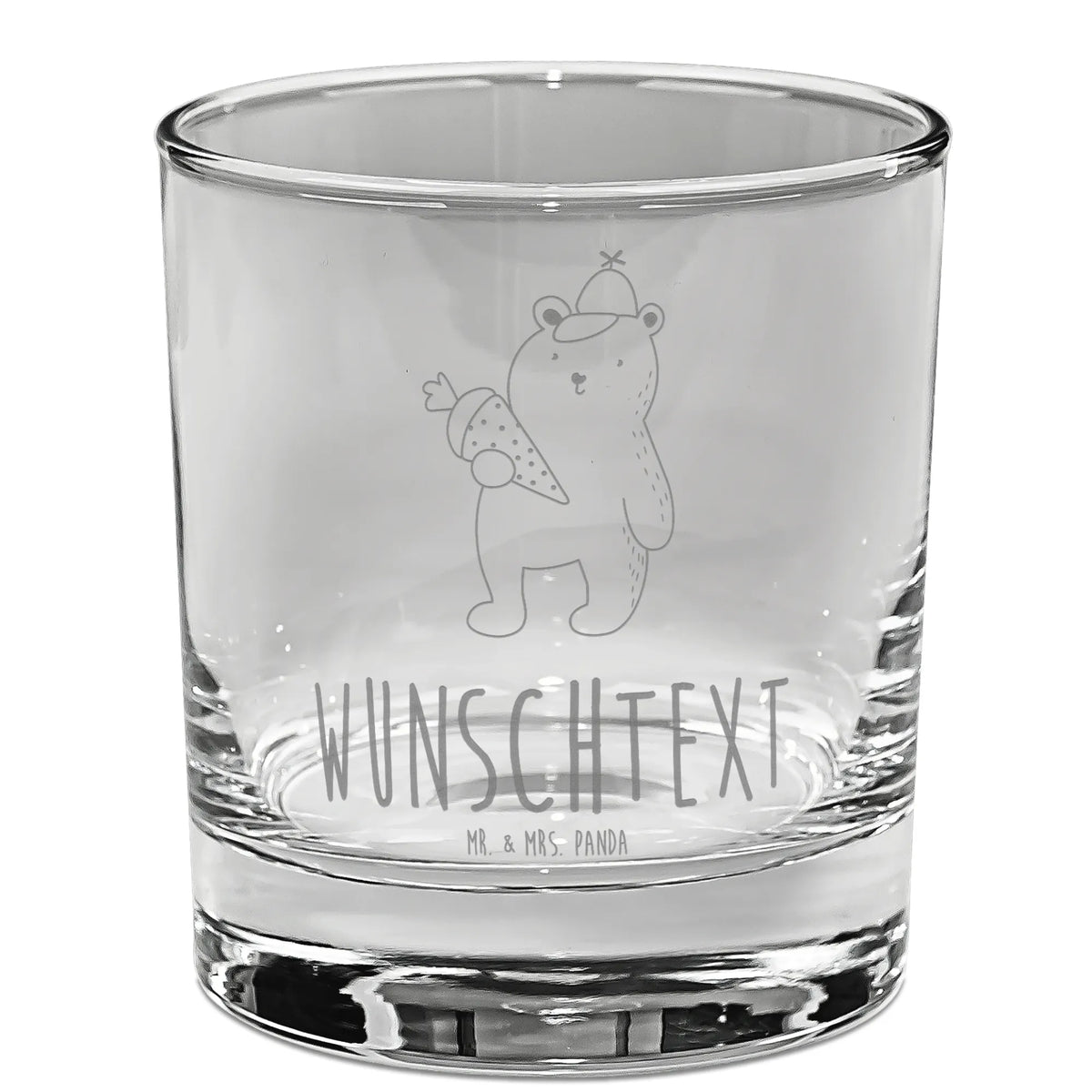 Personalizowana szklanka do ginu Niedźwiedź Torebka szkolna Niedźwiedź, Miś, Pluszowy miś
